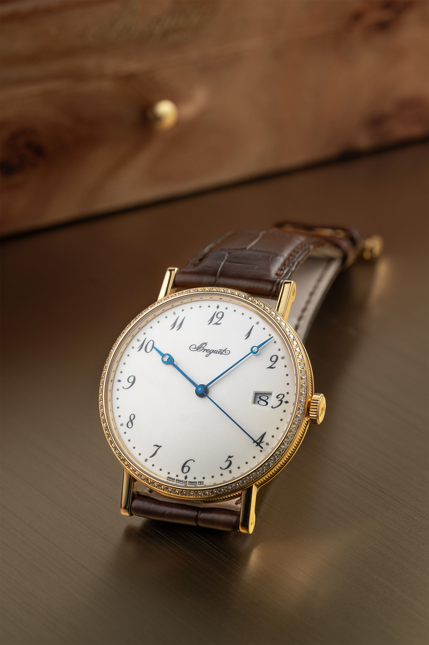 Breguet Classique Yellow Gold Diamonds Grand-Feu Enamel (BNIB 2025) for sale